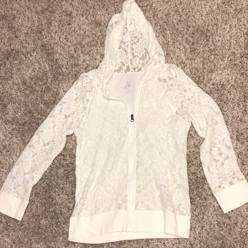 Floral see through sweater